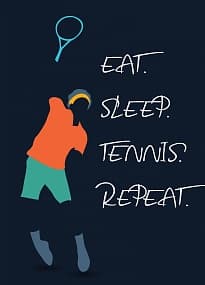 Магнит EAT. SLEEP. TENNIS. REPEAT.